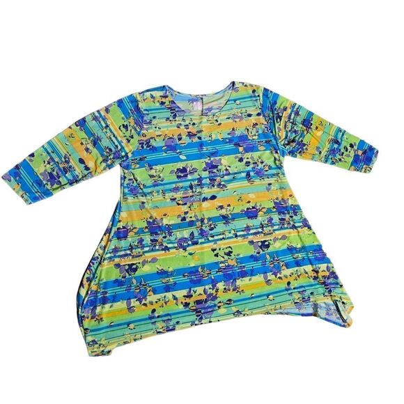 Women's Flirty Pink Floral Dress 1X - Picture 1 of 4